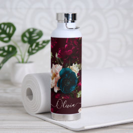 PixDezines Moody Botanical DIY Hintergrund Trinkflasche