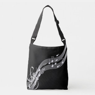 PixDezines-Musiknote/DIY-Hintergrundfarbe Tragetaschen Mit Langen Trägern