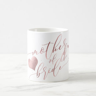 PixDezines Mutter der Braut/Faux Roségold Schrift Kaffeetasse