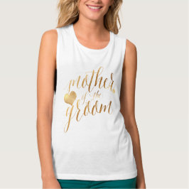 PixDezines Mutter des Bräutigams/Imitats Goldenes  Tank Top