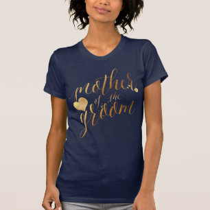 PixDezines Mutter des Groom/Imitats Gold Script T-Shirt