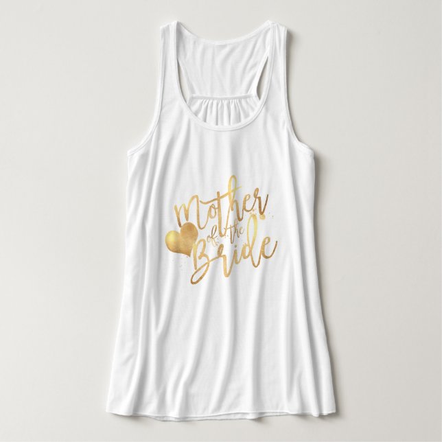 PixDezines Mutter von Bride/Imitate Gold Script Tank Top (Design Vorderseite)
