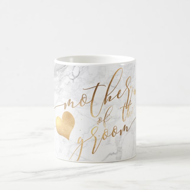 PixDezines Mutter von Groom/Imitats Gold-Script-Ma Kaffeetasse (Mittel)
