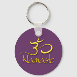 PixDezines namaste+om/diy Hintergrundfarbe! Schlüsselanhänger