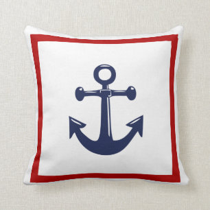 PixDezines nautische/DIY-Farbe/Anker Kissen
