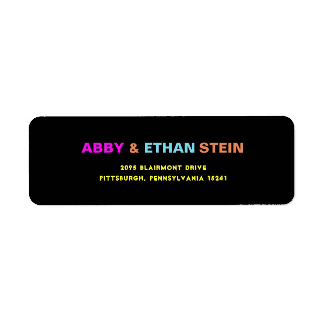 PixDezines Neon Colors B'nai Mitzvah Label (Vorne)