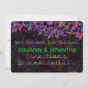 PixDezines NEON/GRUNG STARS/RICHTUNG Einladung