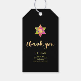 PixDezines Neon Lights Star von David Bar Mitzvah Geschenkanhänger