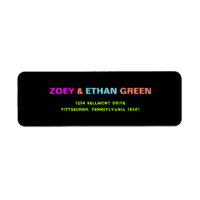 PixDezines Neonfarben B'nai Mitzvah Etikett