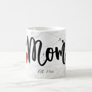 PixDezines NEUE MOM Marmor+Moderne Schrift Tasse