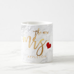 PixDezines New Mrs Modern/Imitats Gold Script/Marb Kaffeetasse
