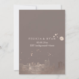 PixDezines NYC Skyline/Rose Gold/DIY Bckgrnd Einladung