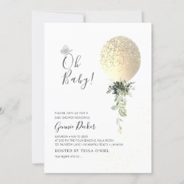 PixDezines Oh Baby Balloon Baby Shower Einladung