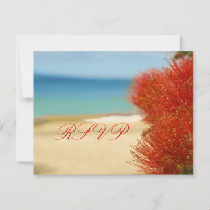 PixDezines Ohia+Beach GROSSE RSVPs erfordern 12x18 RSVP Karte