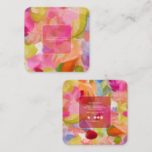 PixDezines O'kika Watercolor Blumen, Orchideen Quadratische Visitenkarte