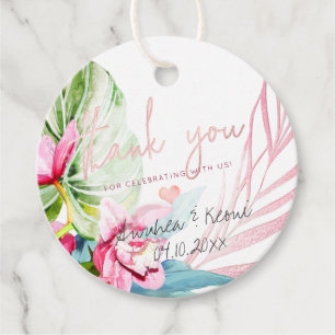 PixDezines Orchid Isle Tropical Vielen Dank Geschenkanhänger