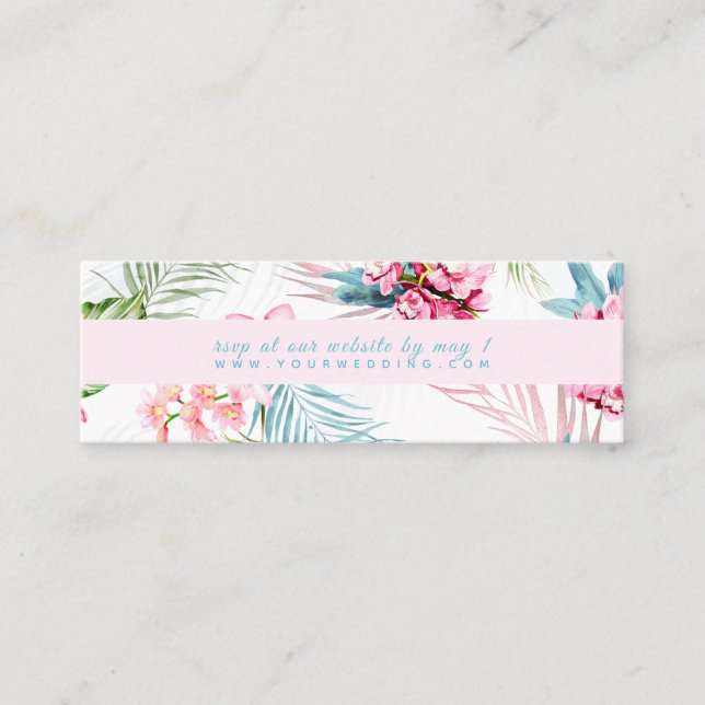 PixDezines Orchid Isle Web UAWG Mini Visitenkarte (Vorderseite)