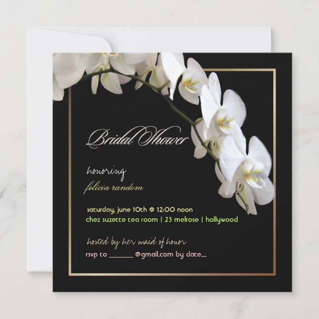 PixDezines orchids/Phalaenopsis Einladung (Vorderseite)