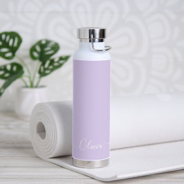 PixDezines Pale Lilac Lila DIY-Farbmonogramm Trinkflasche