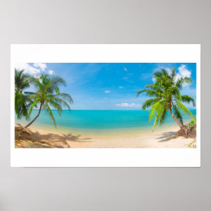 PixDezines Paradies/Panoramablick Tropeninsel Poster