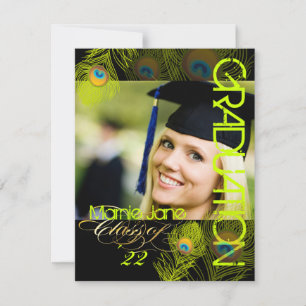 PixDezines Peacock, 2012 Graduation, diy backgroun Einladung