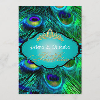 PixDezines peacock+cheetah/16 . Geburtstag Einladung