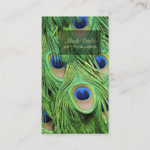 PixDezines Peacock Feather Visitenkarte