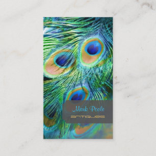 PixDezines Peacock feather Visitenkarte