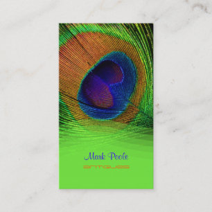 PixDezines Peacock feather Visitenkarte