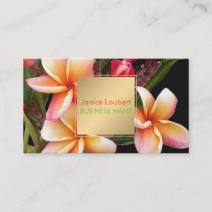 PixDezines PENANG PEACH PLUMERIAS Visitenkarte