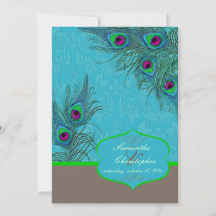 PixDezines Pfau Charm Einladung