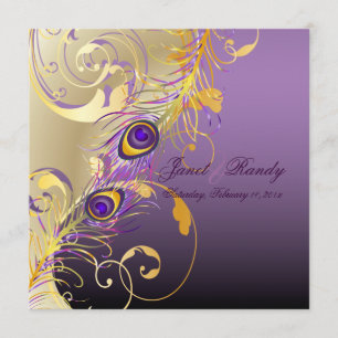 PixDezines Pfau pzazz filigran+schleifen/DIY Einladung