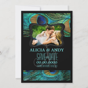 PixDezines Pfau/Tagesereignisse+Hintergrund Save The Date