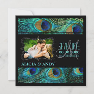 PixDezines Pfau/Tagesereignisse+Hintergrund Save The Date