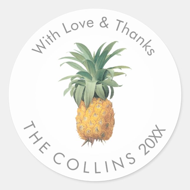 PixDezines Pineapples Danke, Stickers (Vorderseite)