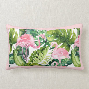 PixDezines Pink Flamingo, Tropical, Frame DIY Lendenkissen