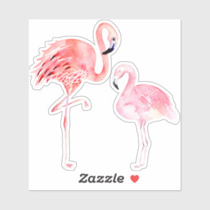 PixDezines Pink Flamingos, Mommy+baby Aufkleber