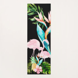 PixDezines PINK FLAMINGOS, TROPISCHES THEMA Yogamatte