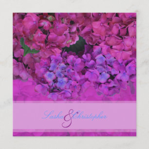 PixDezines Pink/Fuschia Hydrangea Einladung