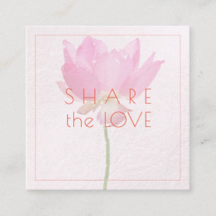 PixDezines Pink Lotus Teile die Liebe Quadratische Visitenkarte