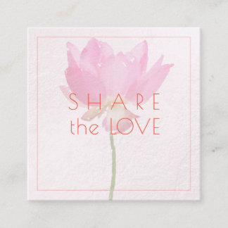 PixDezines Pink Lotus Teile die Liebe Quadratische Visitenkarte