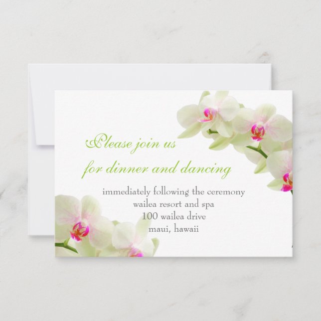 PixDezines Pink maui Orchideen/Empfang-Karten Einladung (Vorderseite)