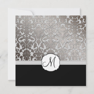 PixDezines Platinum Damask/DIYcolor Einladung