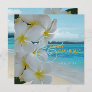 PixDezines PLUMERIA LEI/BEACH/TROPICAL/DIYfonts Einladung