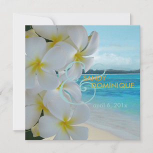 PixDezines Plumeria Lei/Strand/tropische Hochzeit Einladung