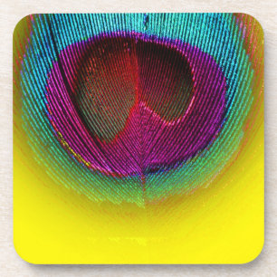 PixDezines Prächtiges Pfauenauge/Teal+Rosa Untersetzer