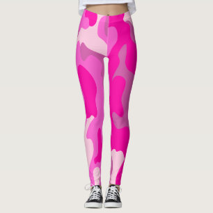 PixDezines Princess-Camouflage, blinky, Hot Pink Leggings