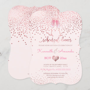 PixDezines Probedinner/Bubbles+Rosé-Sekt Einladung