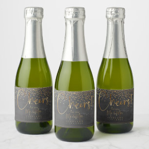 PixDezines Prost+Falsches Gold Konfetti+Tafel