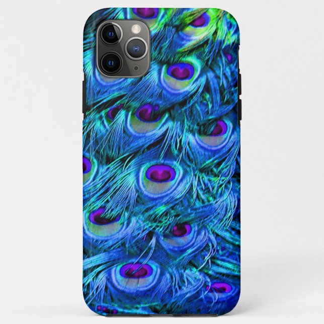 PixDezines Psychedelic Peacock Case-Mate iPhone Ca Hülle (Rückseite)